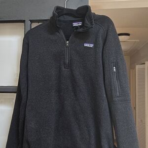 Patagonia Women's Quarter Zip Black Sweater Fleece